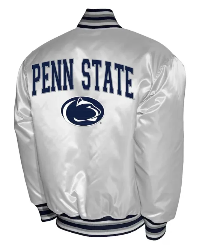 Penn State Nittany Lions Club White Satin Jacket