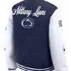 Penn State Nittany Lions Navy And White Full Snap Puffer Jacket