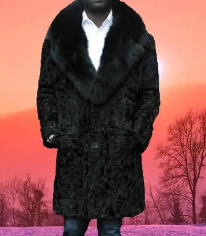 Persian Lamb Fur Black Coat