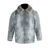 Persian Lamb Fur Broad Tail Grey Jacket