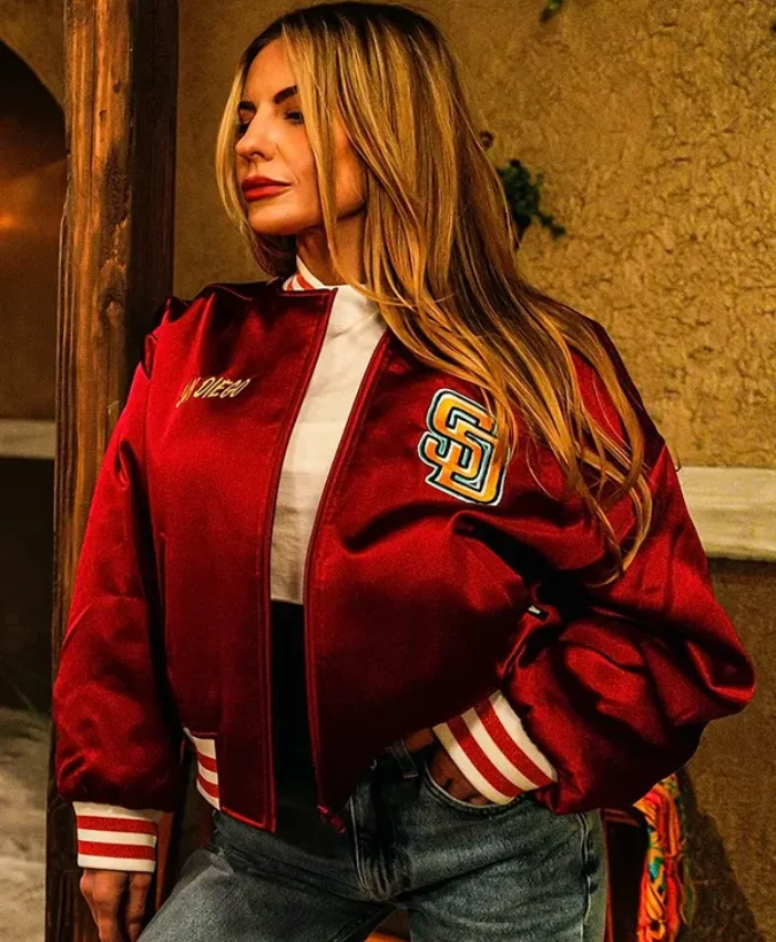 Petco Park X San Diego Padres Red Satin Bomber Jacket