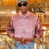 Pharrell Williams Dusty Pink Bomber Jacket
