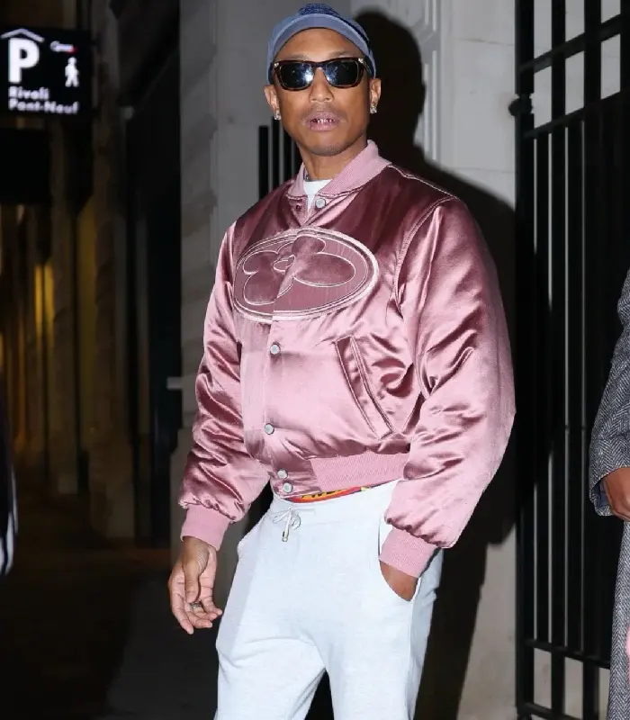Pharrell Williams Dusty Pink Bomber Jacket Sale