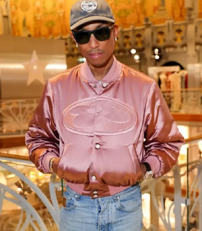Pharrell Williams Dusty Pink Bomber Jacket