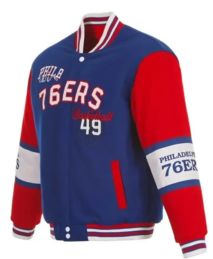 Philadelphia 76ers Royal Blue Varsity Jacket