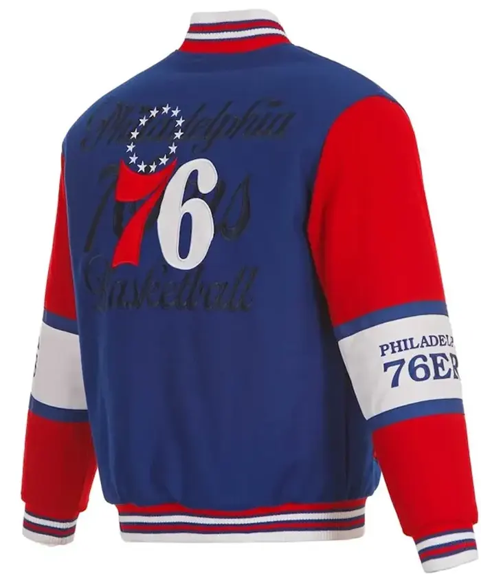 Philadelphia 76ers Royal Varsity Jacket