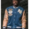 Philadelphia Eagles AJ Brown Check On Your Teammates Letterman Varsity Jacket