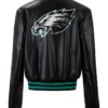 Philadelphia Eagles Cuce Black Vegan Leather Jacket