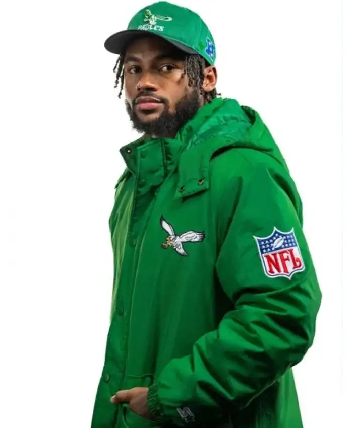 Philadelphia Eagles Exclusive Kelly Green Hooded Starter Jacket