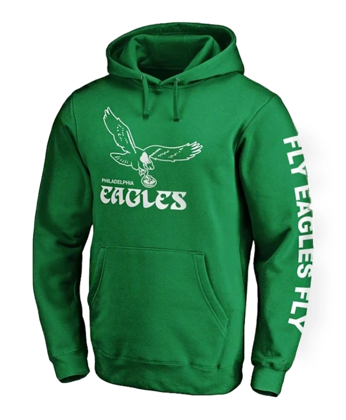 Philadelphia Eagles Kelly Green Pullover Hoodie