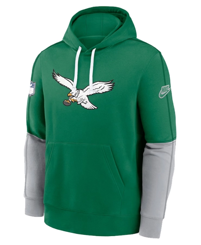 Philadelphia Eagles Nike Kelly Green Sideline Team Club Hoodie