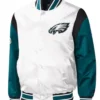 Philadelphia Eagles Throwback Warm Up Pitch Varsity Jacket