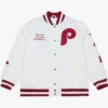 Philadelphia Phillies Arctic White Full Snap Satin Jacket