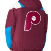 Philadelphia Phillies Charger Burgundy Half Zip Pullover Jacket