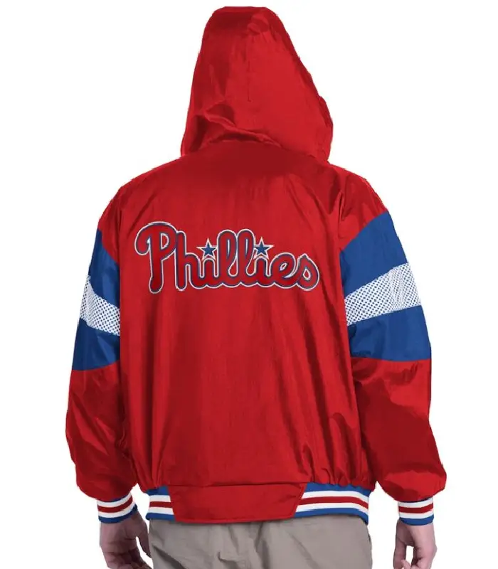 Philadelphia Phillies Legacy Lightweight Red And Royal Hooded Jacket