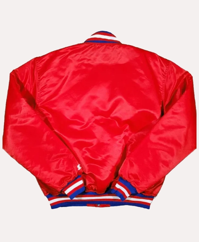 Philadelphia Sixers 76ers Red Starter Varsity Jacket
