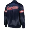 Pick Roll Cleveland Guardians Full Snap Satin Navy Jacket