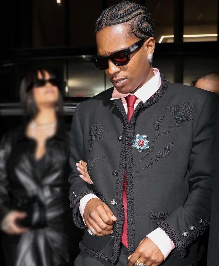 A$AP Rocky Pièces Jaunes Gala Black Jacket