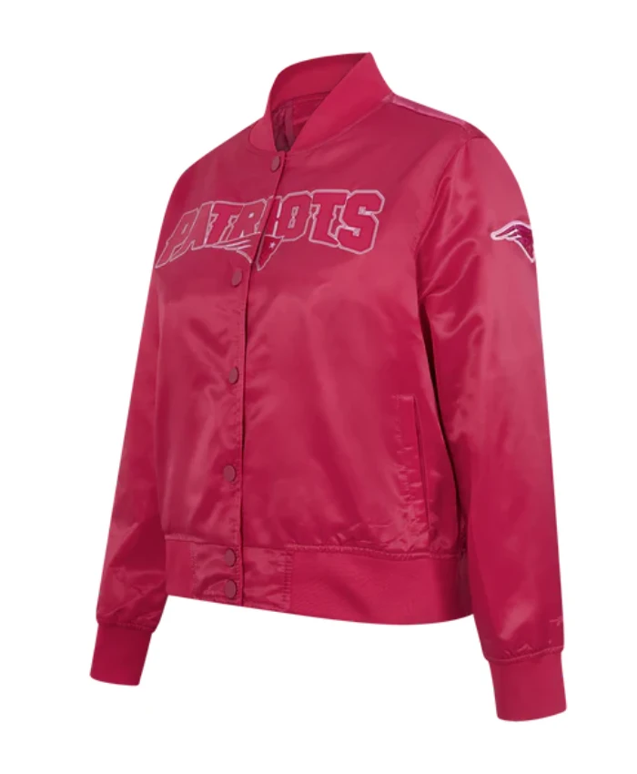 Pink New England Patriots Triple Satin Jacket
