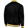 Pittsburgh Penguins Black Satin Full Snap Varsity Jacket