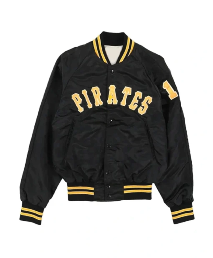 Pittsburgh Pirates 80s Black Varsity Jacket