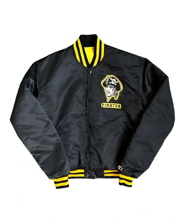 Pittsburgh Pirates 90s Black Letterman Varsity Jacket