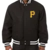 Pittsburgh Pirates Embroidered Black Varsity Jacket