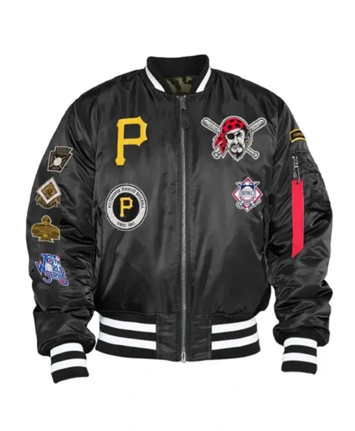 Pittsburgh Pirates MA-1 Black Bomber Jacket