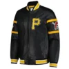 Pittsburgh Pirates Striped Black Bomber Jacket