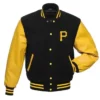 Pittsburgh Pirates Yellow And Black Varsity Jacket