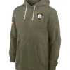 Pittsburgh Steelers 2025 Salute To Service Sideline Olive Hoodie