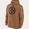 Pittsburgh Steelers Salute To Service Club Brown Hoodie