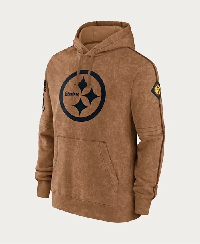 Pittsburgh Steelers Salute To Service Club Brown Hoodie