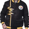 Pittsburgh Steelers Shock Wave Black Satin Jacket