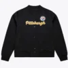 Pittsburgh Steelers Throwback Graphics Black Satin Jacket