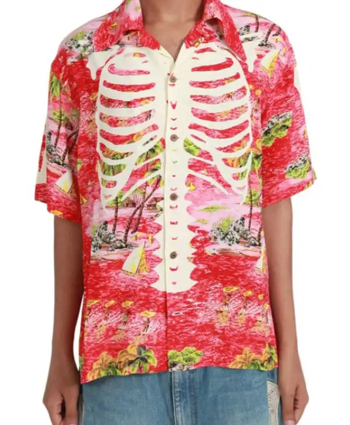 Platonic S02 Seth Rogen Print Skeleton Shirt