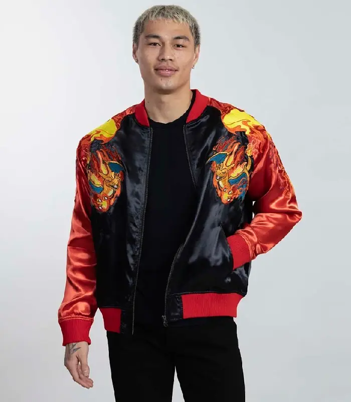 Pokemon Charizard Souvenir Jacket Men Sale
