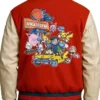 Pokemon World Championships 2025 Anaheim Red And Beige Varsity Jacket