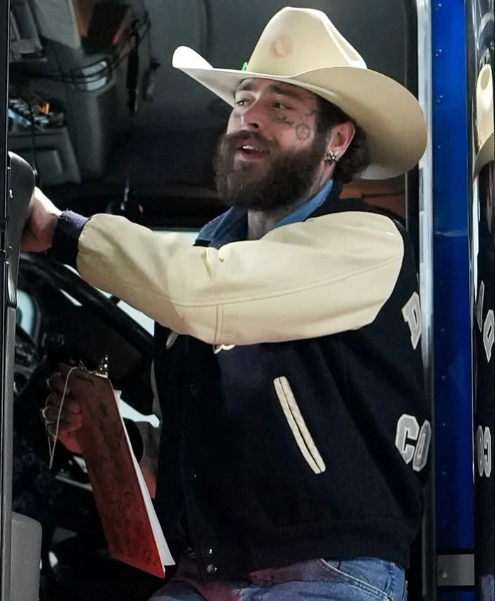 Post Malone 2025 Thanksgiving Salvation Army Red Kettle Kickoff Dallas Cowboys Varsity Jacket