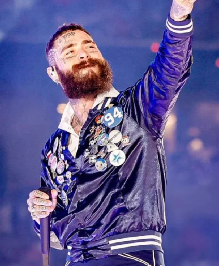 Post Malone Kansas City Chiefs Vs Dallas Cowboys Bomber Satin Jacket