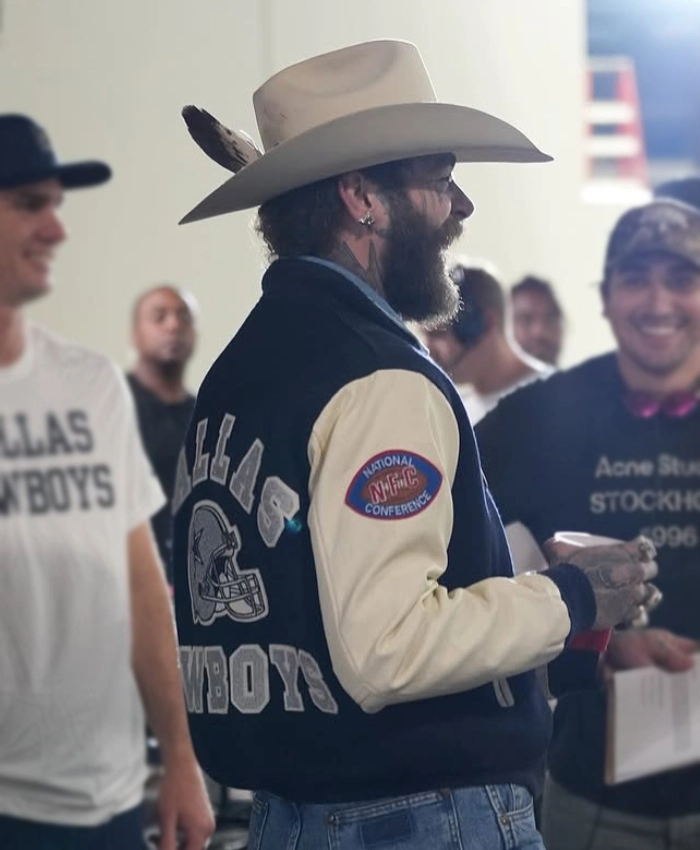 Post Malone Thanksgiving Halftime Show 2025 Dallas Cowboys Jacket