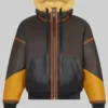 Power Book II Ghost Monet Brown Shearling Jacket