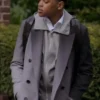 Power Book II Ghost S03 Tariq St. Patrick Grey Trench Coat