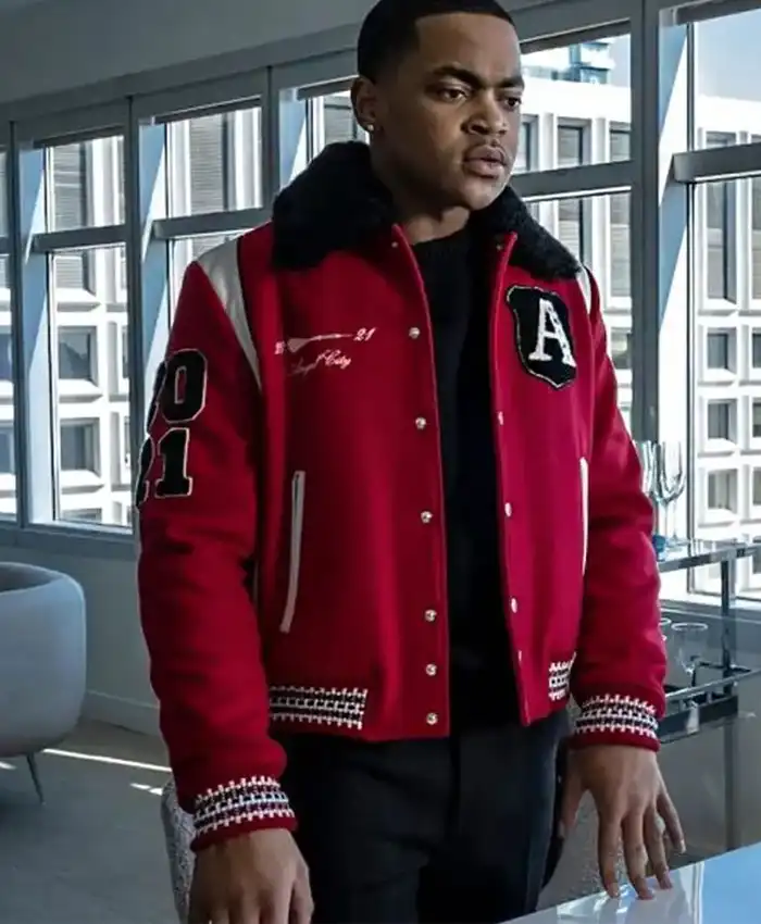 Power Book II S03 Tariq St. Patrick Varsity Red Jacket