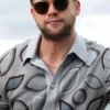 Press Junket 2025 Leo Woodall Grey Leaf Print Shirt