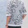 Press Junket 2025 Leo Woodall Leaf Print Grey Shirt