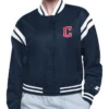 Printed Logo Cleveland Guardians Satin Varsity Jacket