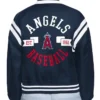 Printed Logo Los Angeles Angels Varsity Satin Jacket