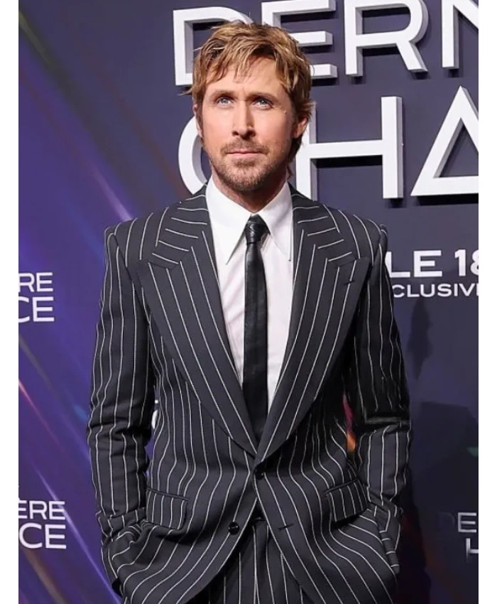 Project Hail Mary Photocall Ryan Gosling Pinstripe Blazer