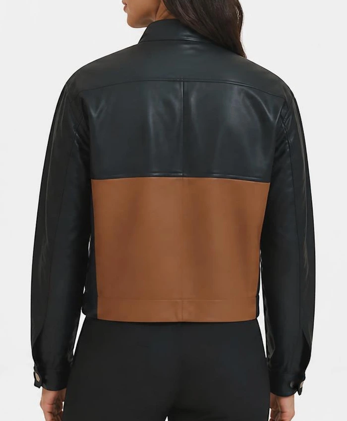 Project Runway S22 Christian Siriano Leather Jacket Women